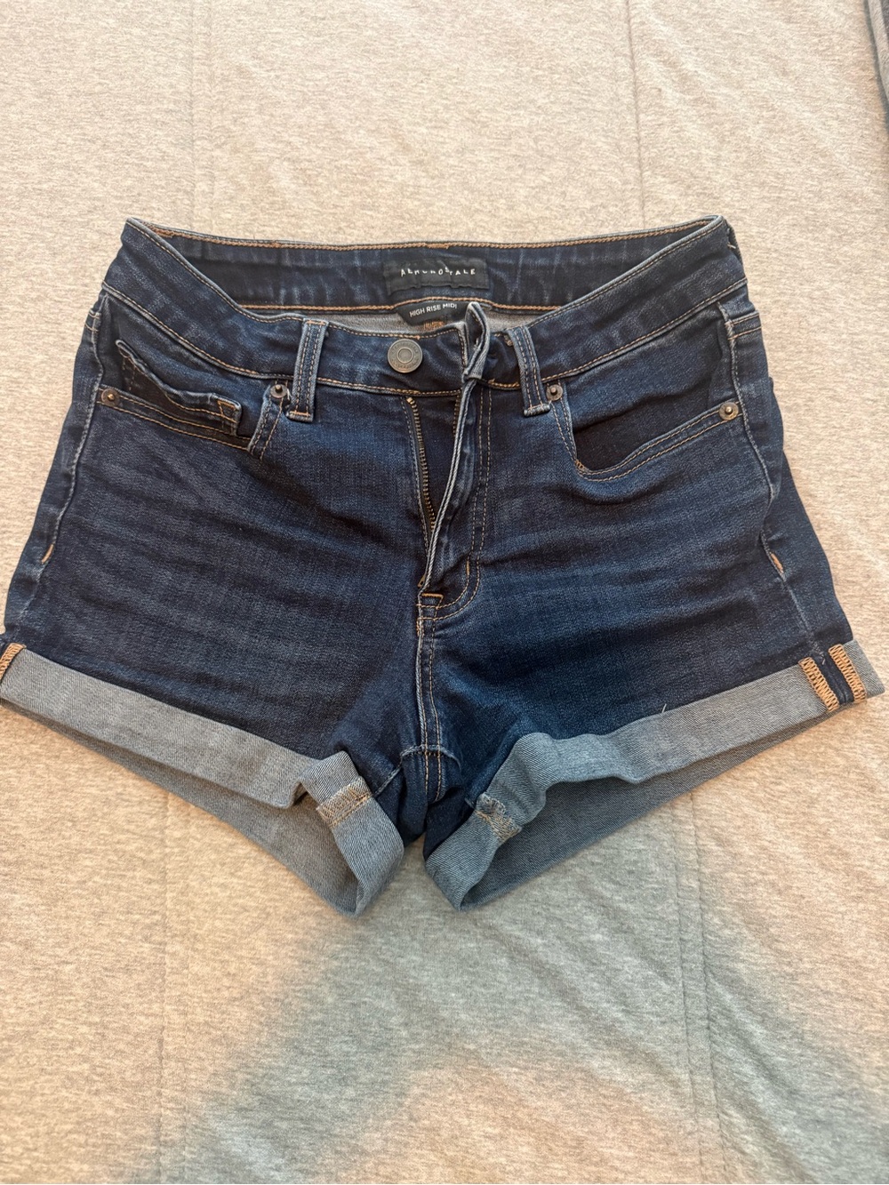 Aeropostale Dark Blue Denim Cuffed Women's Shorts